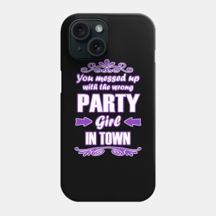 Party booze gift, girl, celebration evening. Phone Case