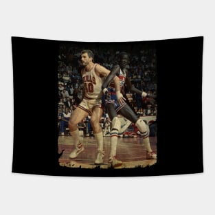 Dave Corzine vs Manute Bol Tapestry