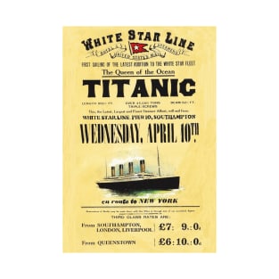 RMS Titanic - White Star Line Sailing Notice T-Shirt