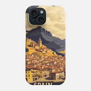 Pamplona Spain Starry Night Travel Tourism Retro Vintage Phone Case