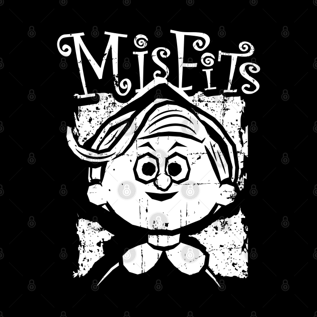 Misfits of Christmas Town: Hermey the Elf (white print) by SaltyCult