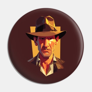 Geometric Portrait of an Explorer - Indy Pin