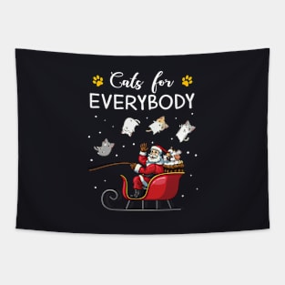 Cats For Everybody Christmas Cute Cat Lover Tapestry