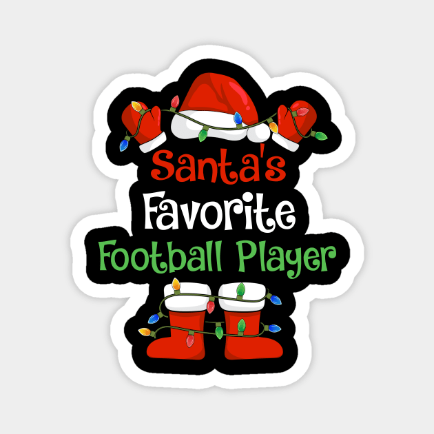 Santa's Favorite Football Player Funny Christmas Pajamas Magnet by cloverbozic2259lda