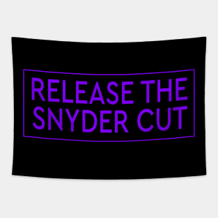 RELEASE THE SNYDER CUT - PURPLE TEXT Tapestry