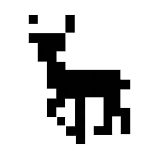 deer animal sillhouette pixel T-Shirt