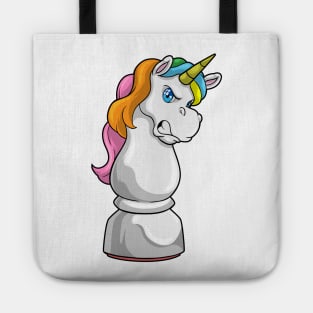 Chess Piece knight as Unicorn - Chess Tote