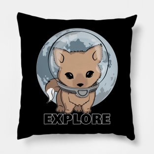 Little Werewolf Astronaut and Moon Pillow