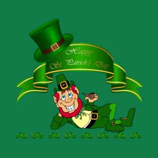 Saint Patricks Day Leprechaun T Shirt for proud Irish Shamrocks T-Shirt