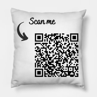 QR Code Design (Scan for Message) Pillow