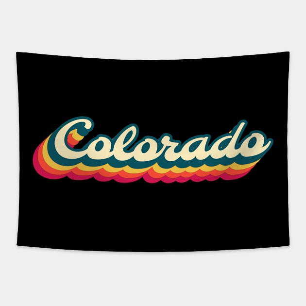 Retro Vintage Sunset Colorado Tapestry by Inspire Enclave