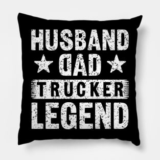 husband dad trucker legend,trucker husband gift,father day gift for trucker Pillow