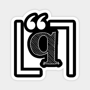 Letter Q: Monogram Initial letter q Magnet
