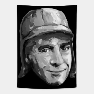 Black and white Chavo Tapestry