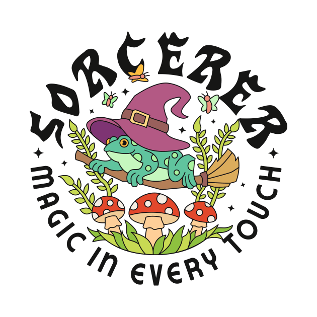 Frog Sorcerer Retro Graphic by Skilline