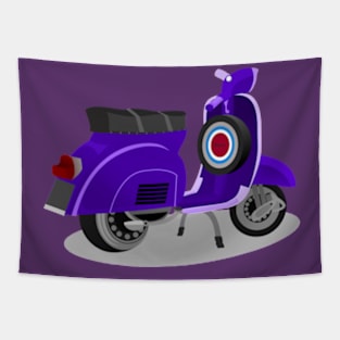 Purple vespa art illustration Tapestry