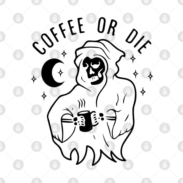 Coffee or Die shirt - Skull shirt - coffee shirt - funny shirt - boyfriend gift - yoga shirt - punk shirt - skeleton shirt - coffee or Death by NouniTee