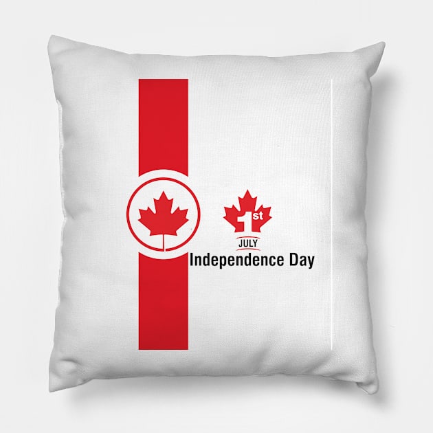 1st July Canada Independence Day Pillow by RedoneDesignART