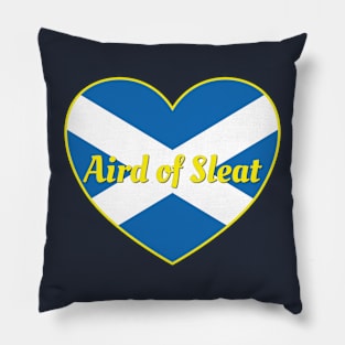 Aird of Sleat Scotland UK Scotland Flag Heart Pillow