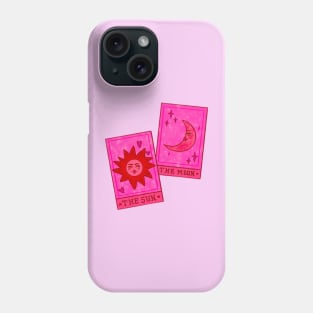 sun and moon tarot cards Phone Case