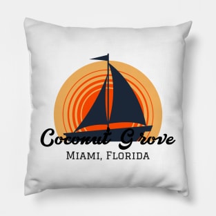 sailboat coconut grove maimi florida Pillow