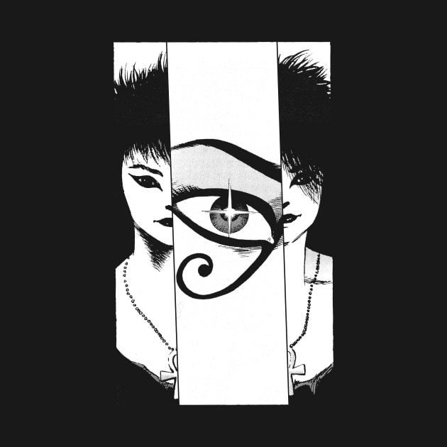 Deathly Eye (white) by geekingink