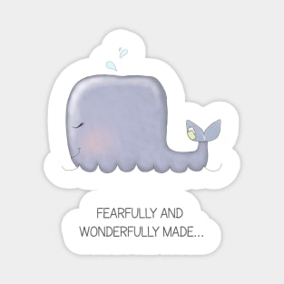 Baby Whale with Christian quote Magnet