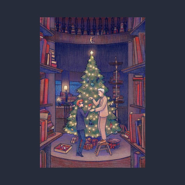 Christmas Time in the A. Z. Fell Bookshop by illustore