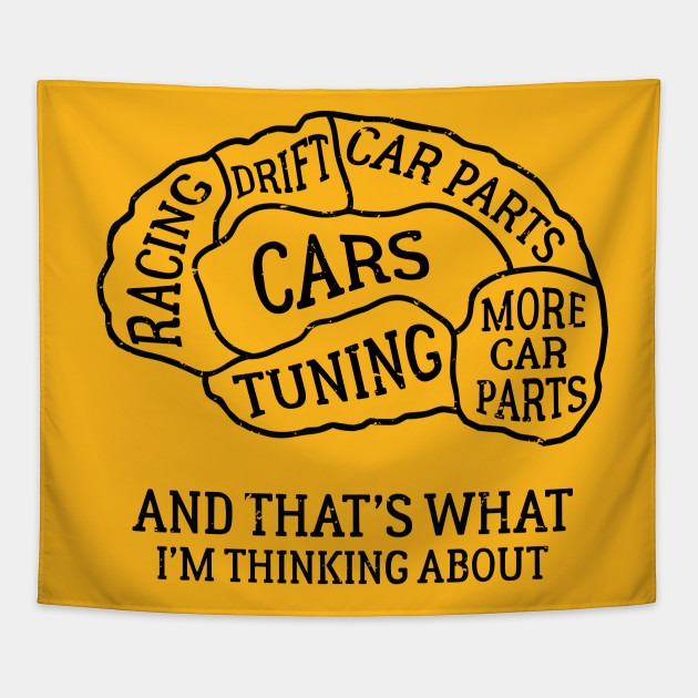 Brain Scan Cars Enthusiast Tuning Drift Racing Car Parts Distressed