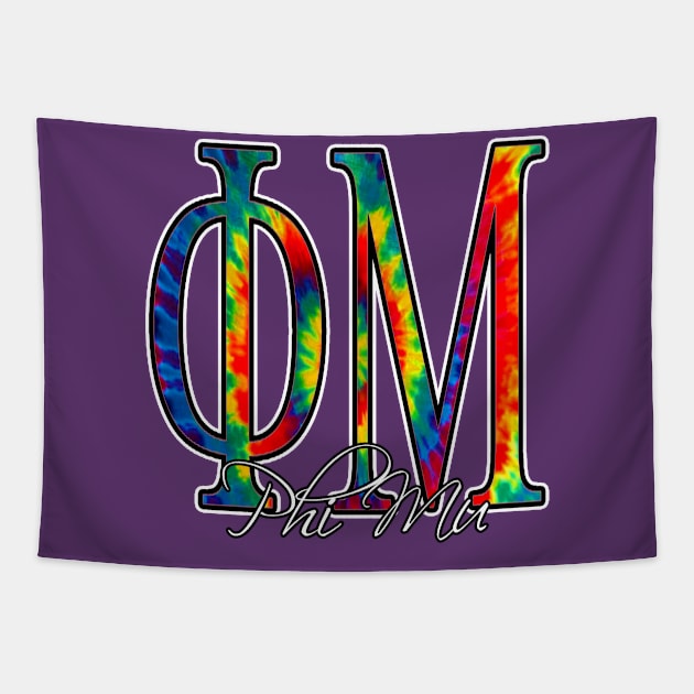 Phi mu tie dye design Tapestry by artbyomega