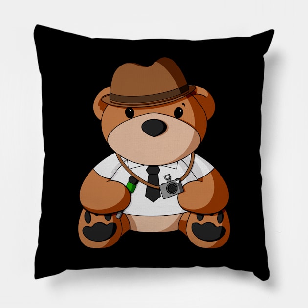 Press Teddy Bear Pillow by Alisha Ober Designs