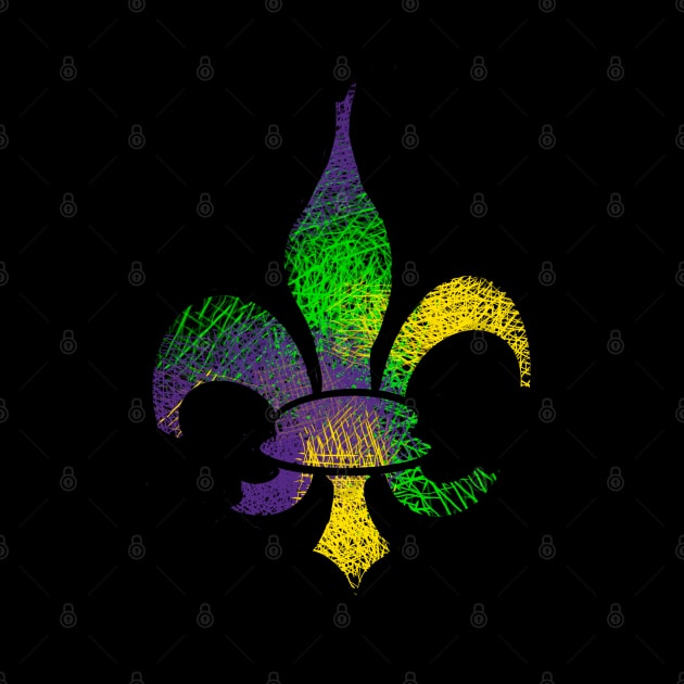 Mardi Gras Fleur De Lis by Stephanie Kennedy 