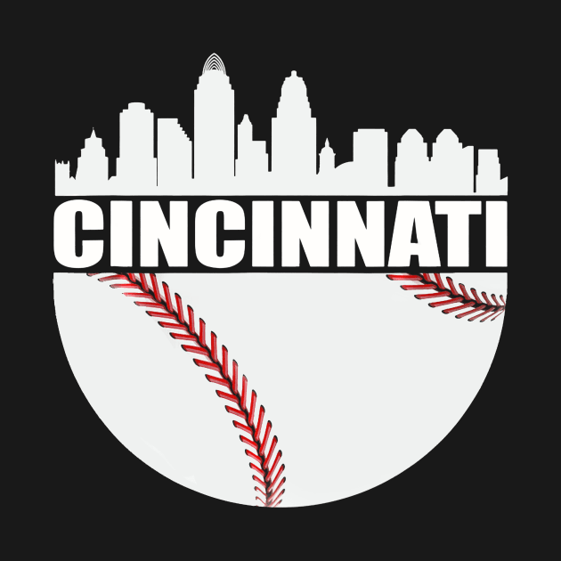 Vintage Downtown Cincinnati Shirt Baseball Retro Ohio State by Chicu