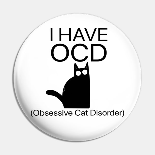 Cat I Have OCD Obsesive Crochet Disorder Pin by Daphne R. Ellington