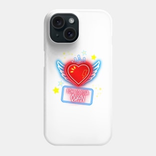 Bow to your queen in neon Phone Case