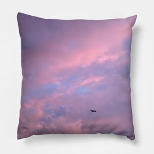 Pink Clouds Airplane Pillow