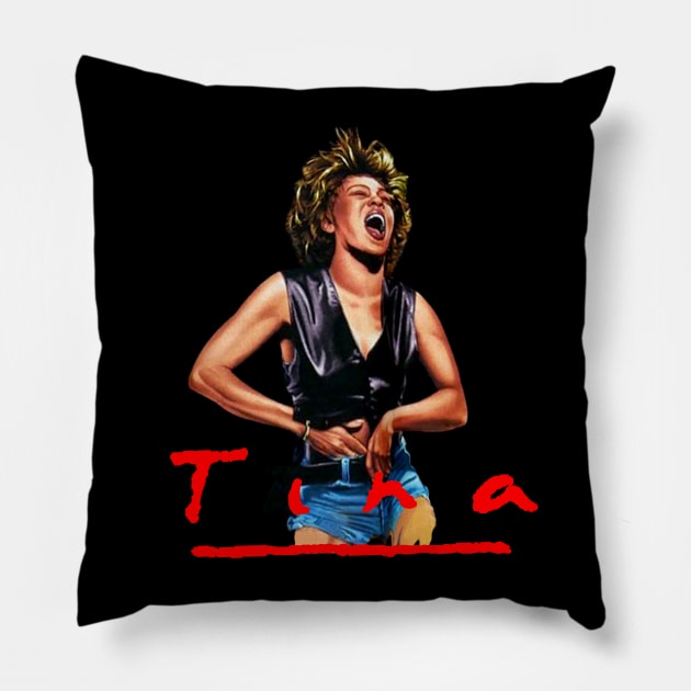 Tina turner we love you Pillow by RAINYDROP