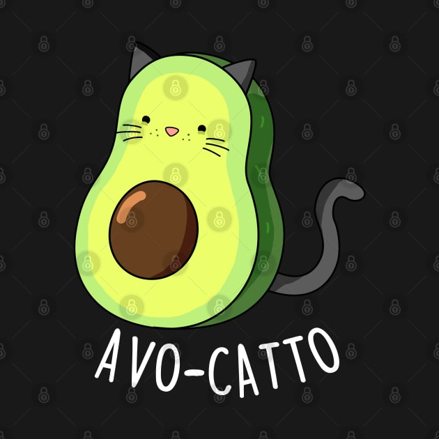 Avo-Catto Cute Funny Avocado Cat Pun by punnybone