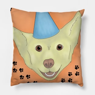 Birthday Husky/Lab mix Edit Pillow