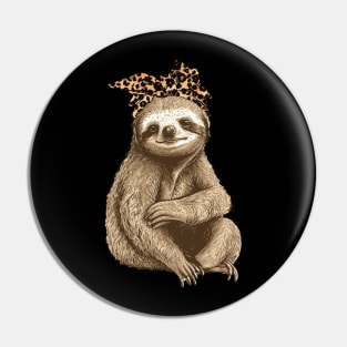 Lazy Day Essential: Cute Sloth Print on Comfy Tee Pin