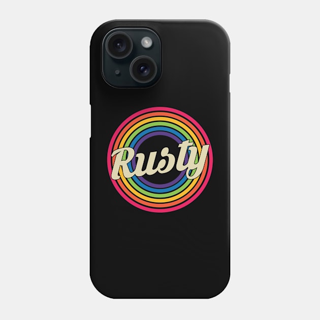 Rusty - Retro Rainbow Style Phone Case by MaydenArt