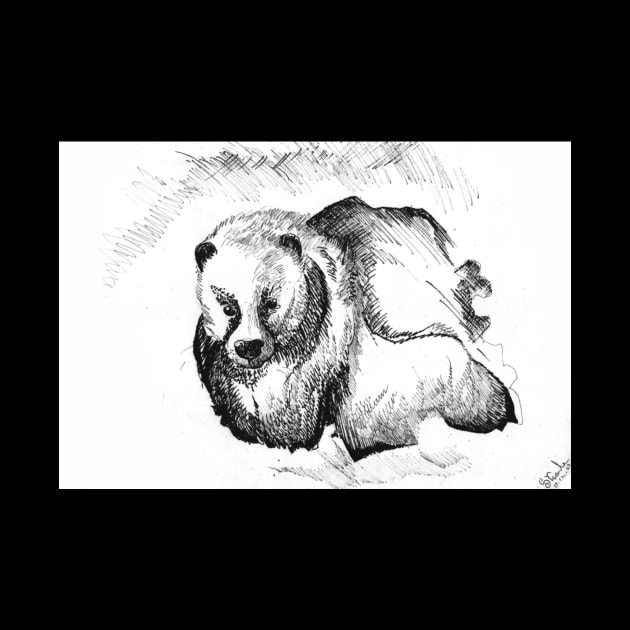 European badger 17/12/23 - nature inspired art and designs by STearleArt