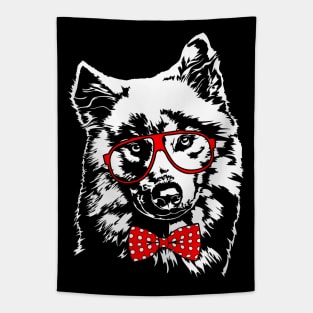 Funny Samoyed dog with glasses Tapestry