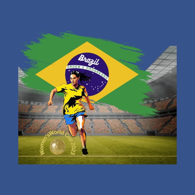 Brazil T-Shirt, Unisex T-Shirt, Women’s World Cup, soccer t-shirts, football t-shirts, women’s football, Brazil national football team by Clinsh Online 