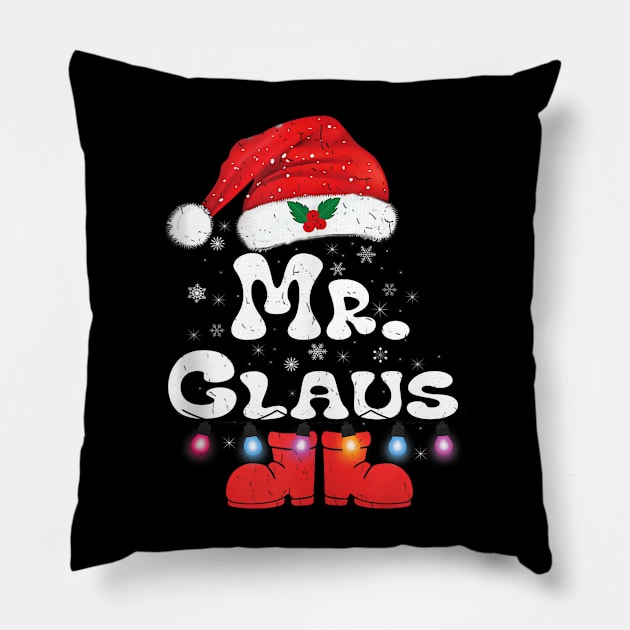 Mr and Mrs Claus Couples Matching - Christmas Pajamas Santa Pillow by Origami Fashion