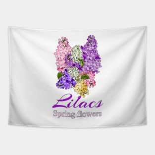 Vintage Lilac-Spring Flowers Lilacs-Flower shirt-Gifts with printed flowers Tapestry