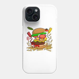 Deconstructed Burger (color) Phone Case