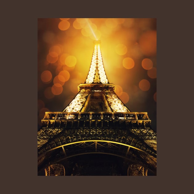 Eiffel Tower at night time by psychoshadow