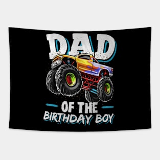 Dad Of The Birthday Boy Monster Truck Birthday Novelty Tapestry