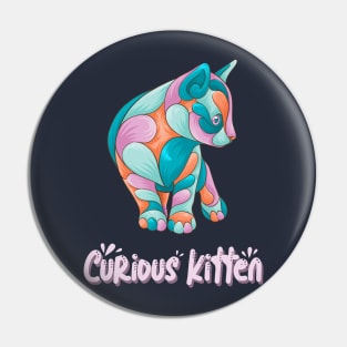 curious kitten Pin